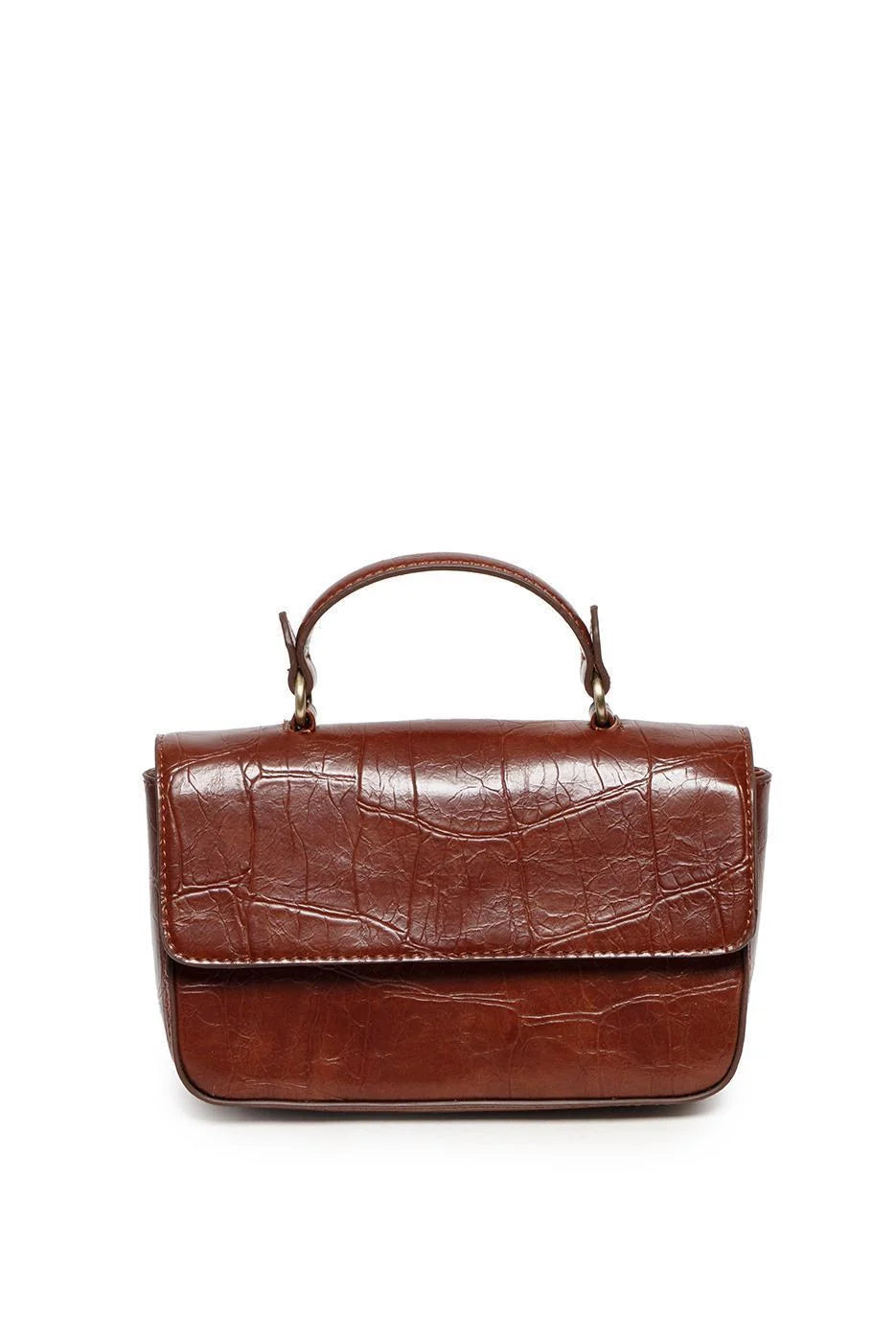 Joy Susan Wilma Faux Croc Mini Flap Top Handle Crossbody