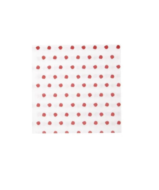 Vietri Papersoft Red Dot Cocktail Napkin Pkg 20