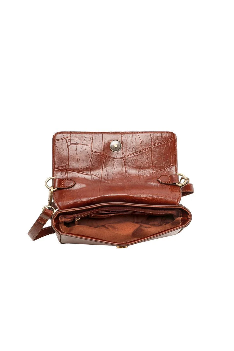 Joy Susan Wilma Faux Croc Mini Flap Top Handle Crossbody