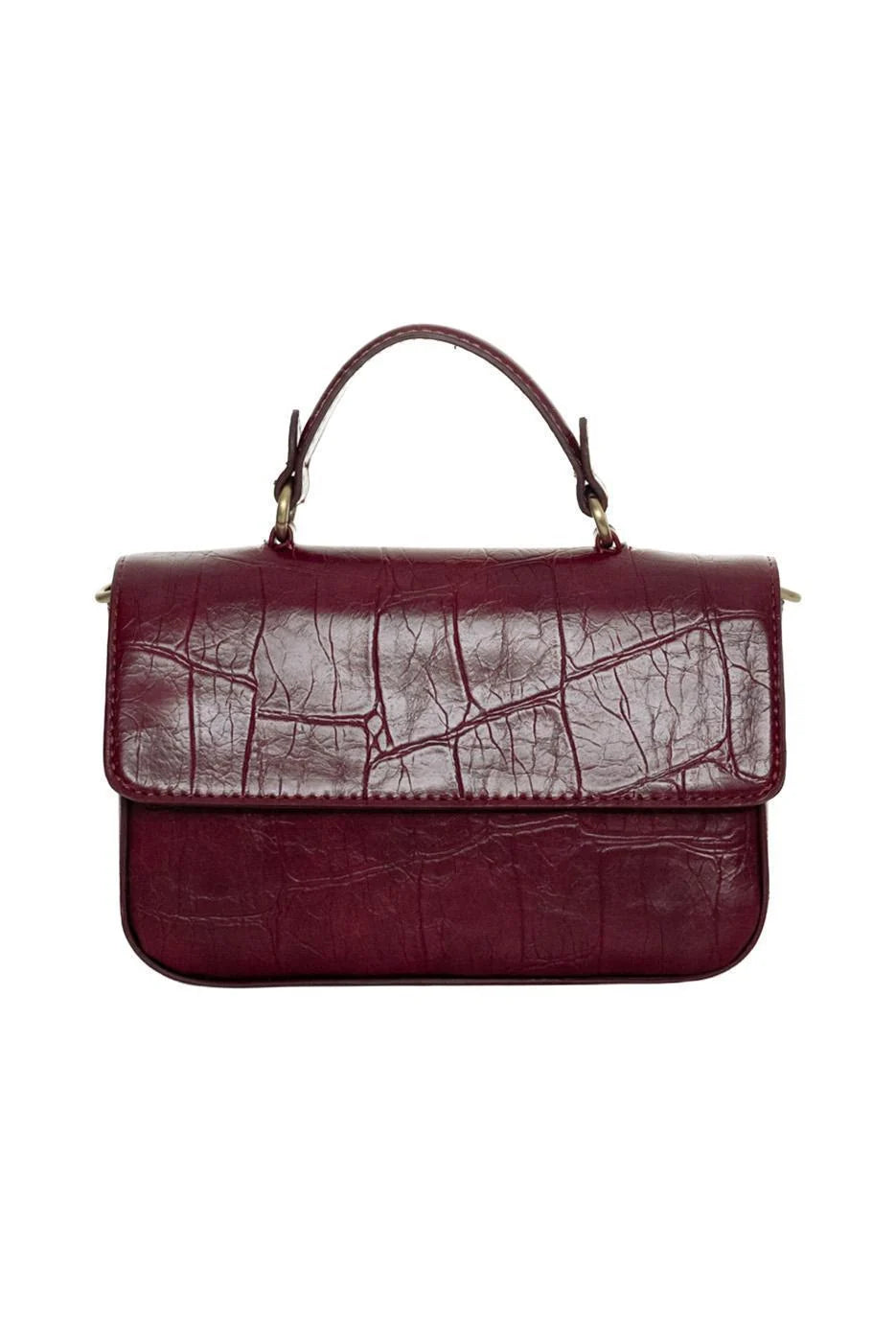 Joy Susan Wilma Faux Croc Mini Flap Top Handle Crossbody