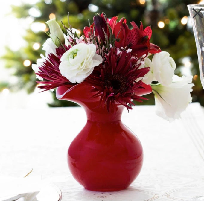 Vietri Red Hibiscus Bud Vase