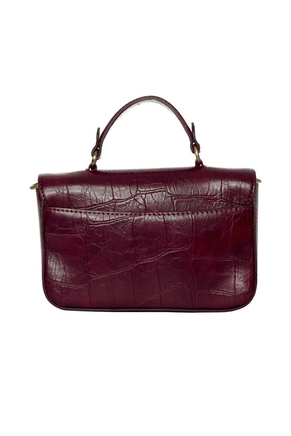 Joy Susan Wilma Faux Croc Mini Flap Top Handle Crossbody