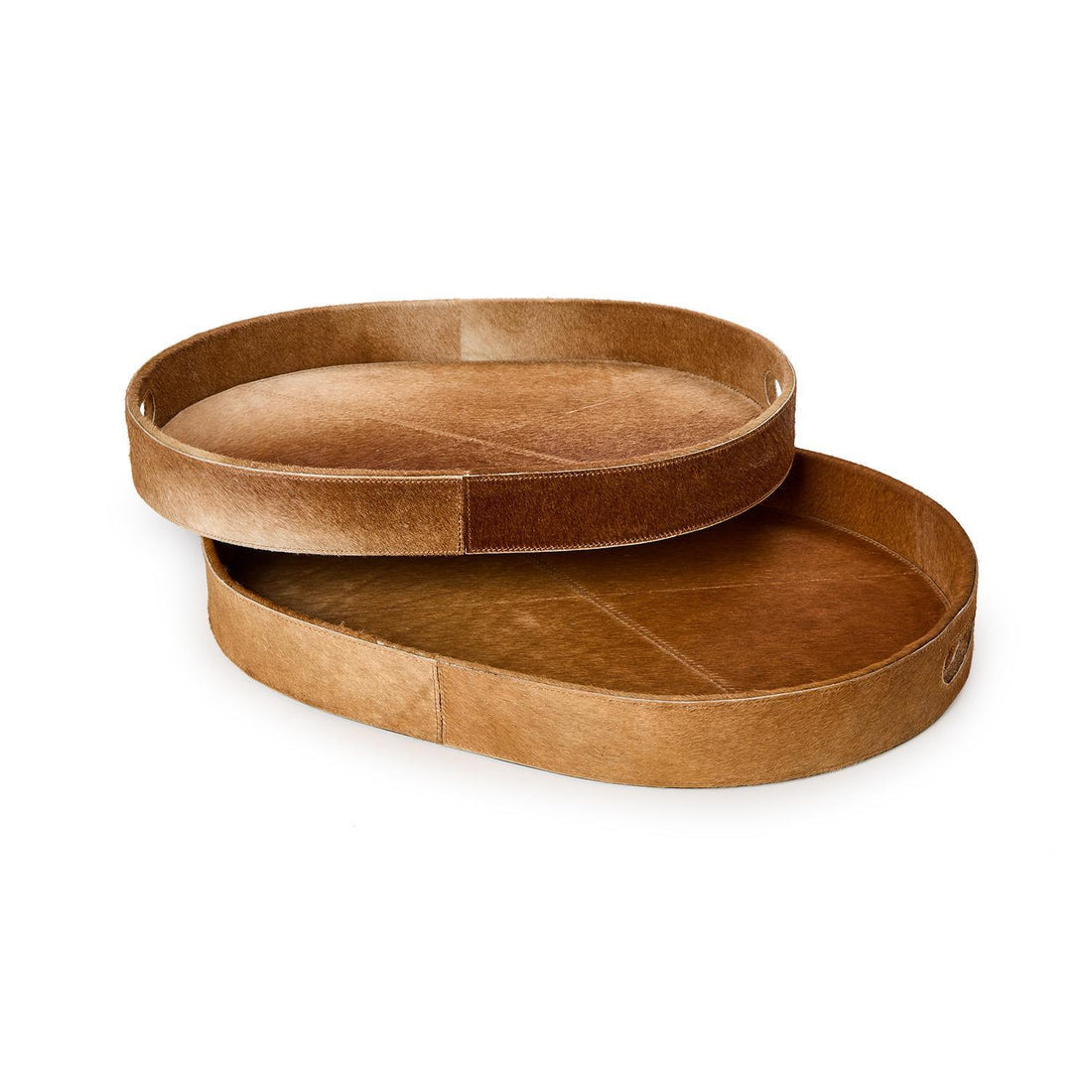 Large Brown Cowhide Tray