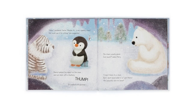 Jellycat Peanut Penguin's Perfect Present Book
