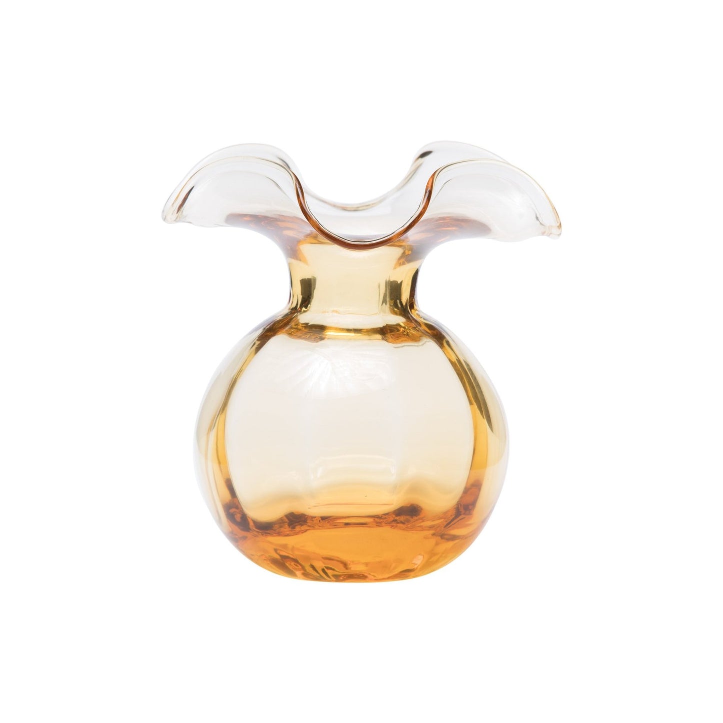 Vietri Hibiscus Amber Fluted Bud Vase