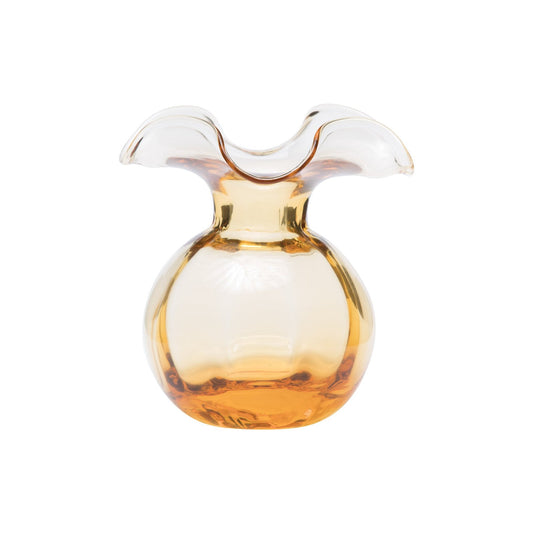 Vietri Hibiscus Amber Fluted Bud Vase