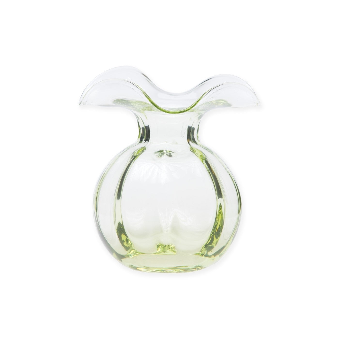 Vietri Hibiscus Green Fluted Bud Vase