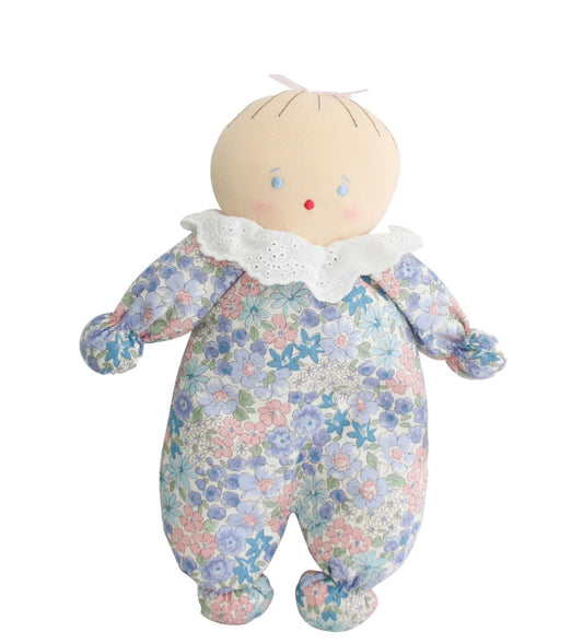 Alimrose Asleep/awake Baby Doll Liberty Blue