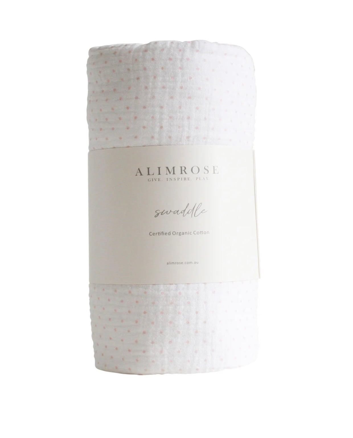 Alimrose Pink Spot Muslin Swaddle