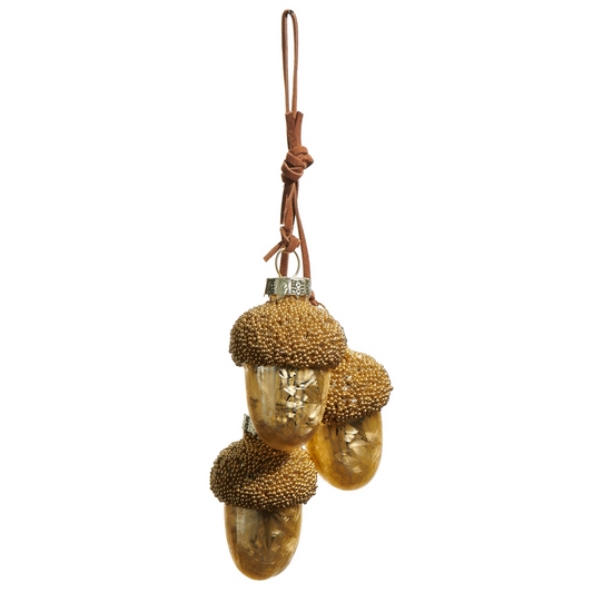 Gold Acorns Cluster Ornament