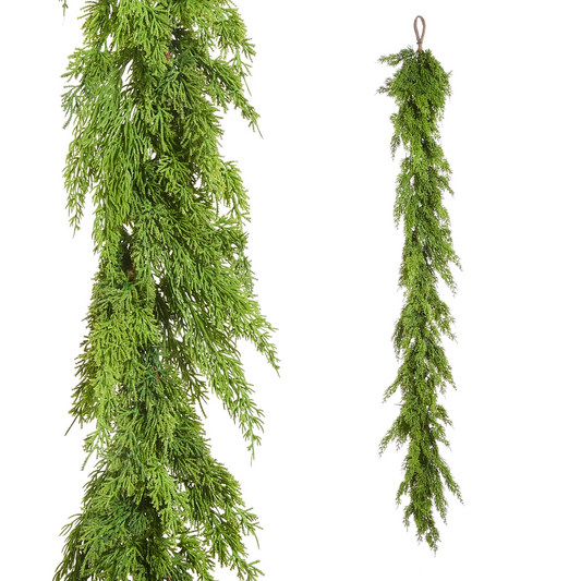 Fresh Green Cedar Garland 5 Ft