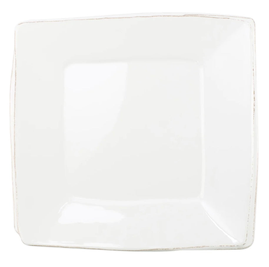 Vietri Lastra Melamine Square White Platter