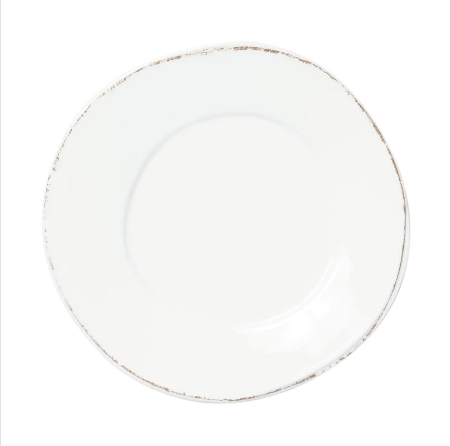 Vietri Lastra Melamine White Dinner Plate