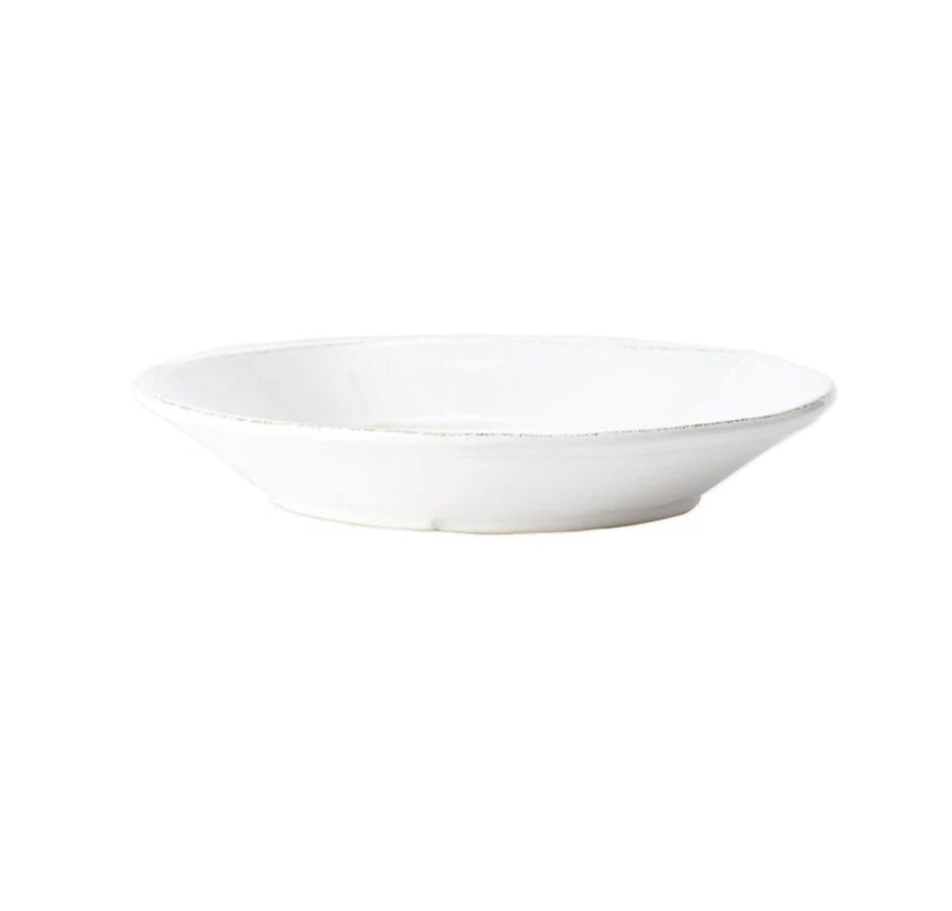 Vietri Lastra Melamine White Pasta Bowl