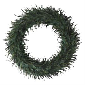 Wispy Green Feather Wreath Large 28”
