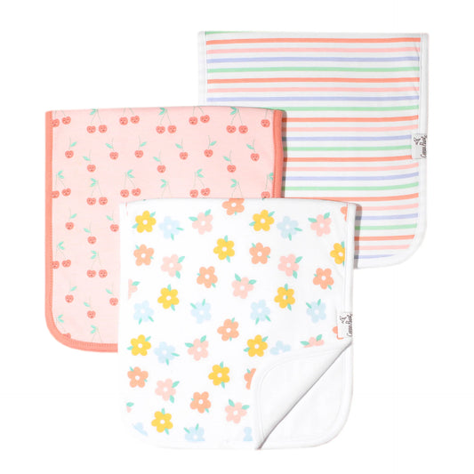 Copper Pearl Cheery Burp Cloth Set