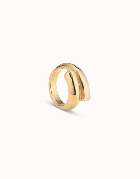 UNO de 50 Crossed Legs Gold Ring