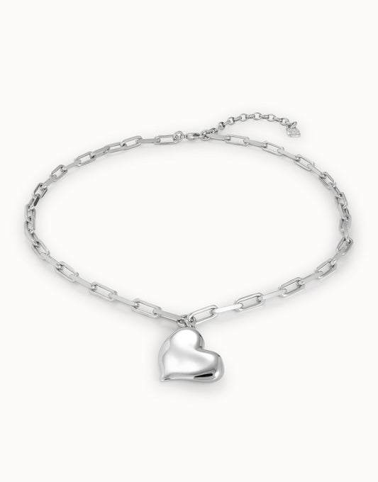 UNO de 50 Silver Heartbeat Necklace