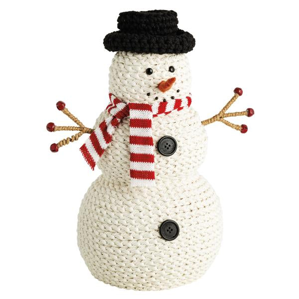 Mudpie Rope Scarf Snowman Sitter