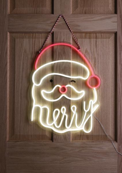 Neon Santa Door Hanger