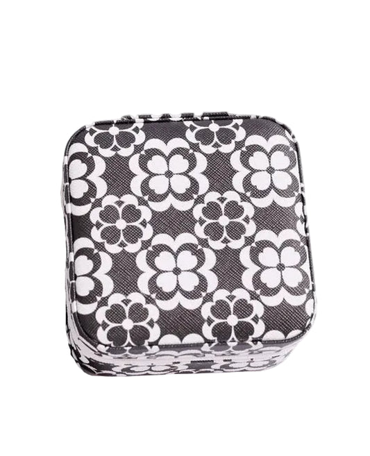 Geometric Floral Jewelry Case