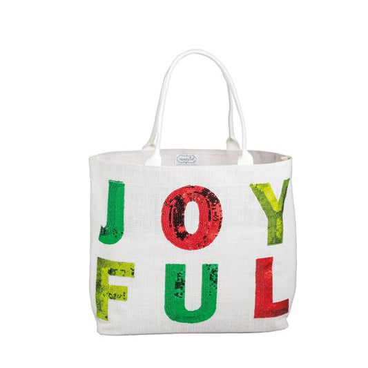 Holiday Classic Sparkle Tote White