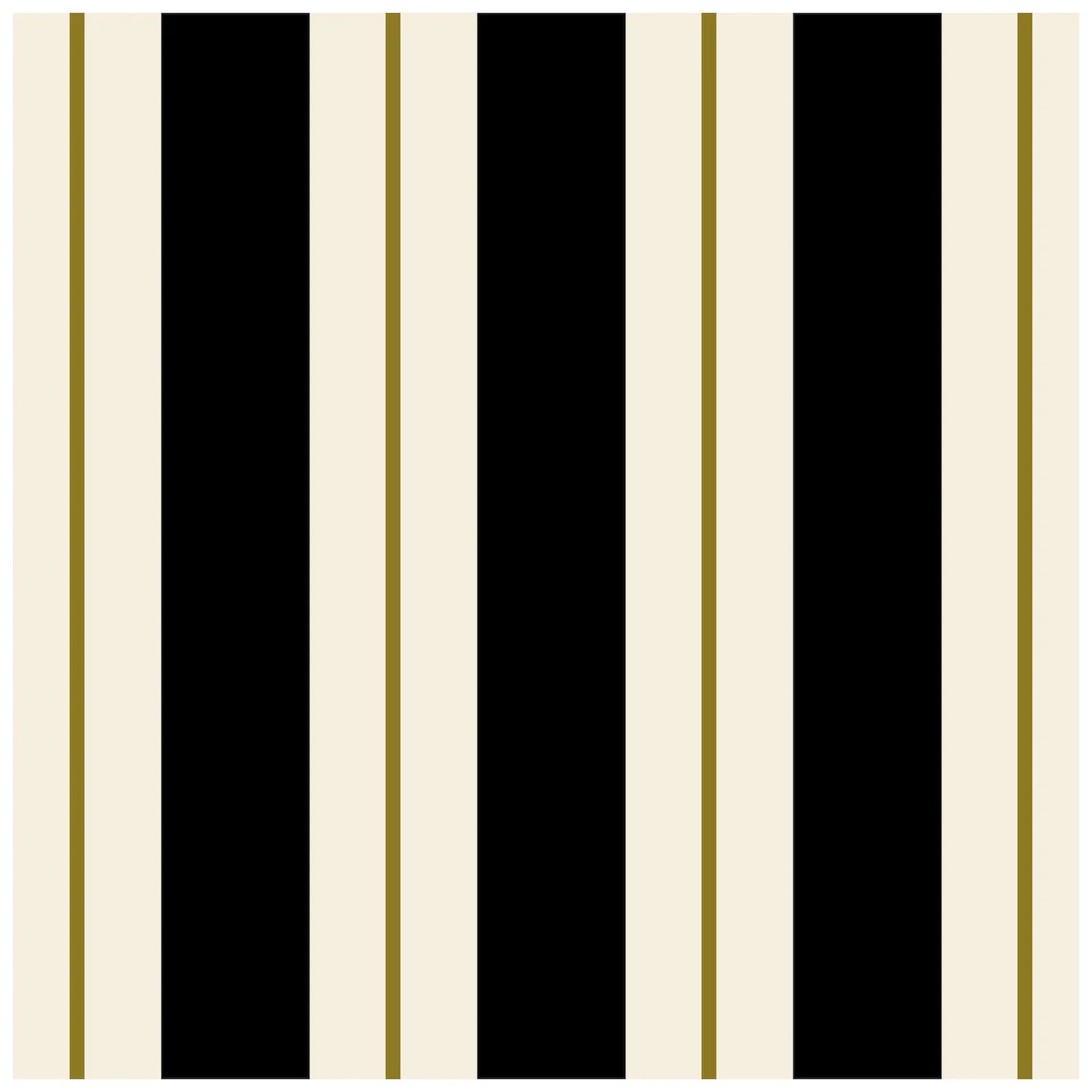 Hester and Cook Black/Gold Stripe Cocktail Napkins