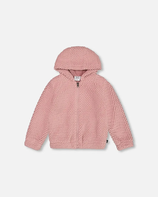 SALE Deux Par Deux Rosette Hooded Plush Jacket Size 2
