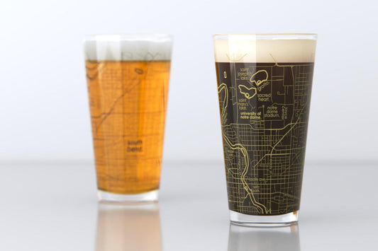 College Town Pint Glass Set Notre Dame