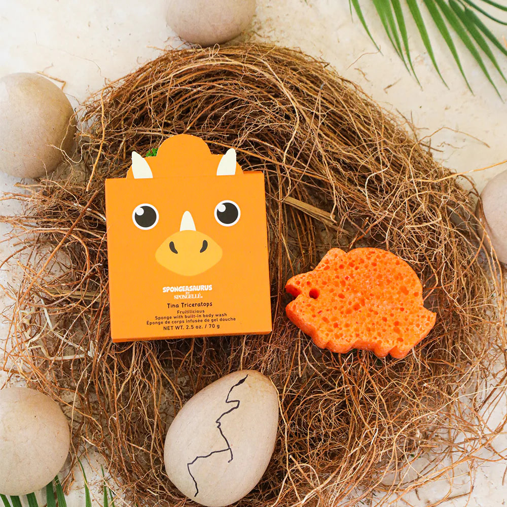 Spongelle Tina Triceratops Sponge Animals