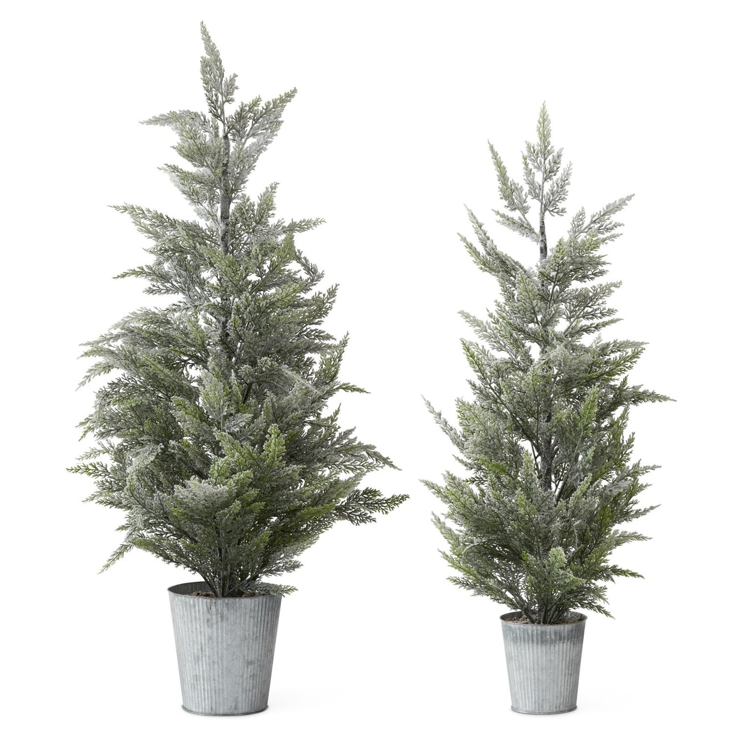 Flocked & Glittered Potted Tree LARGE