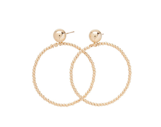 eNewton Earrings Classic Beaded Halo Stud