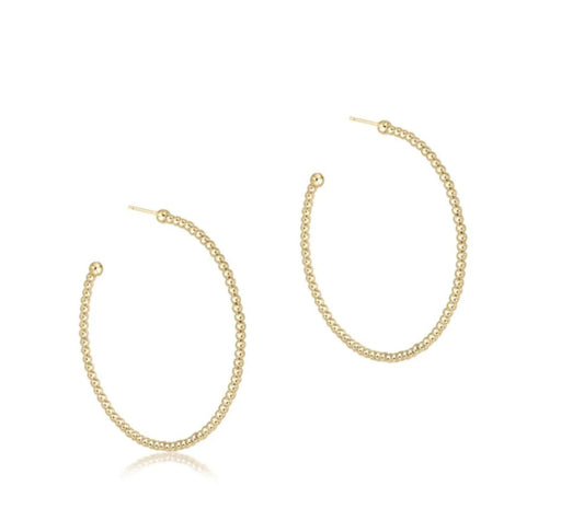 eNewton Earrings Classic Beaded Hoop