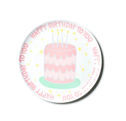 Happy Birthday Melamine Plate Pink