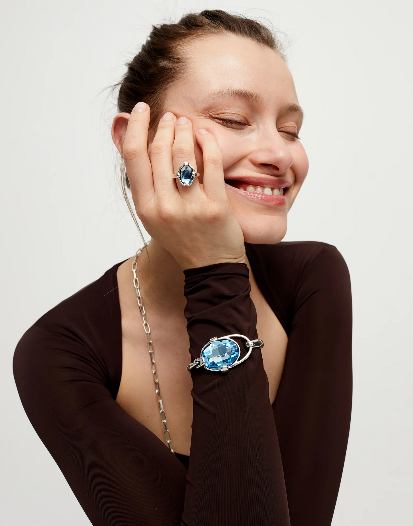 UNO de50 Ser Deslumbrante Silver Bracelet PUL2593AZUMTL0M