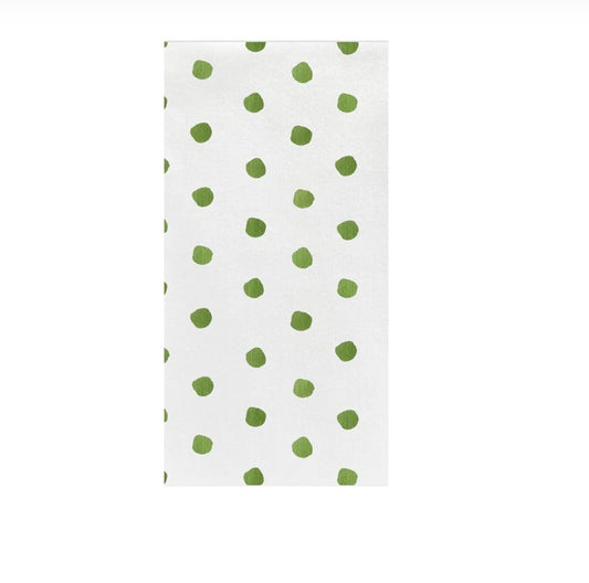 Vietri Papersoft Guest Towel Green Dot (20)