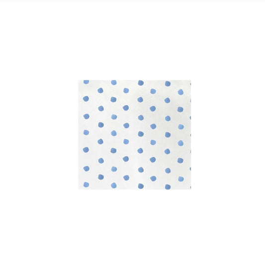 Vietri Papersoft Cocktail Dot Light Blue Napkins