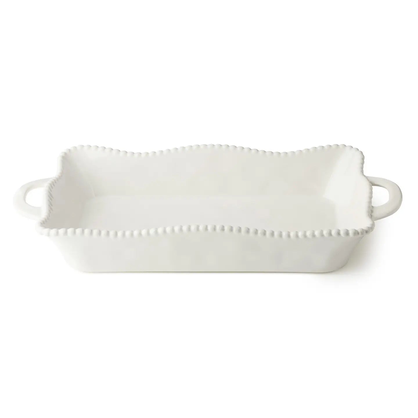 Perlette Cream Lg Rectangular Baker
