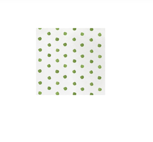 Vietri Papersoft Cocktail Napkin Green Dot (20 Pk)
