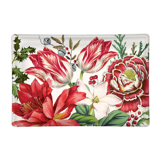 Michel Design Works Christmas Bouquet Glass Soap Dish