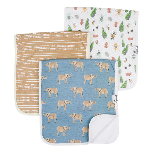 Copper Pearl Peanut Burp Cloth Set