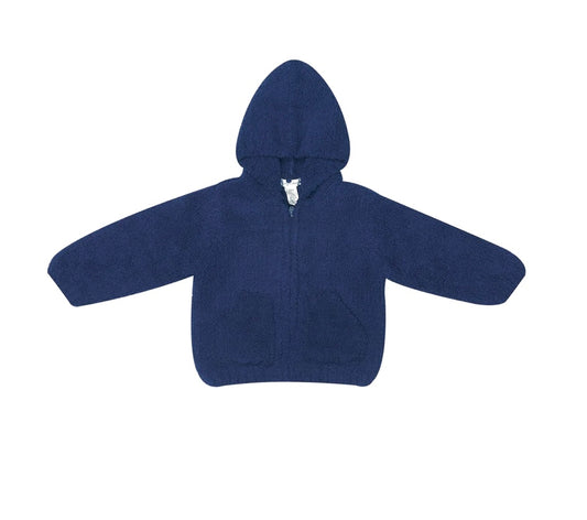 Angel Dear Chenille Hoodie Navy 6-12m