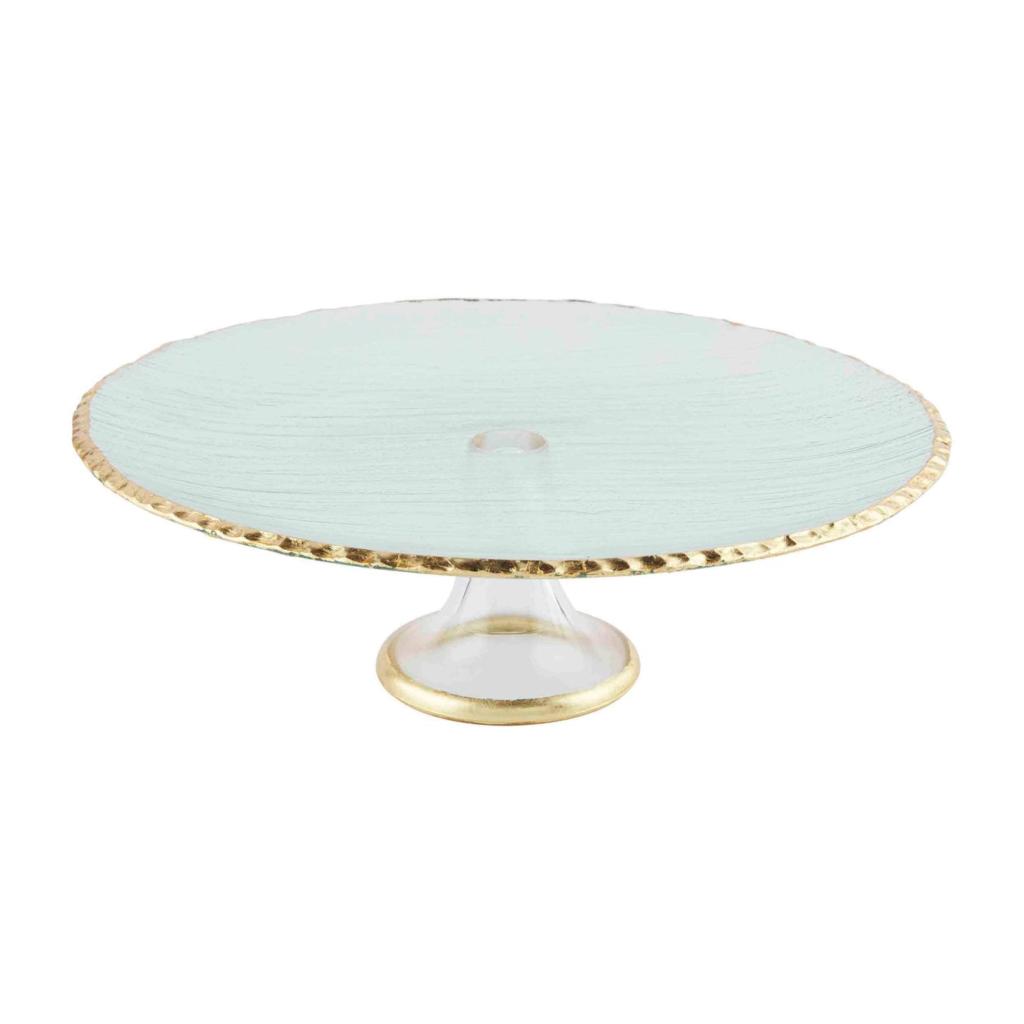 Gold Edged Glass Cake Stand
