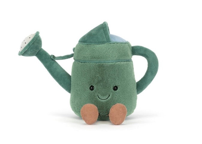 Jellycat Plush toy watering can with a smiling face 