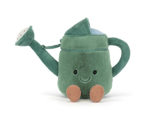 Jellycat Plush toy watering can with a smiling face 