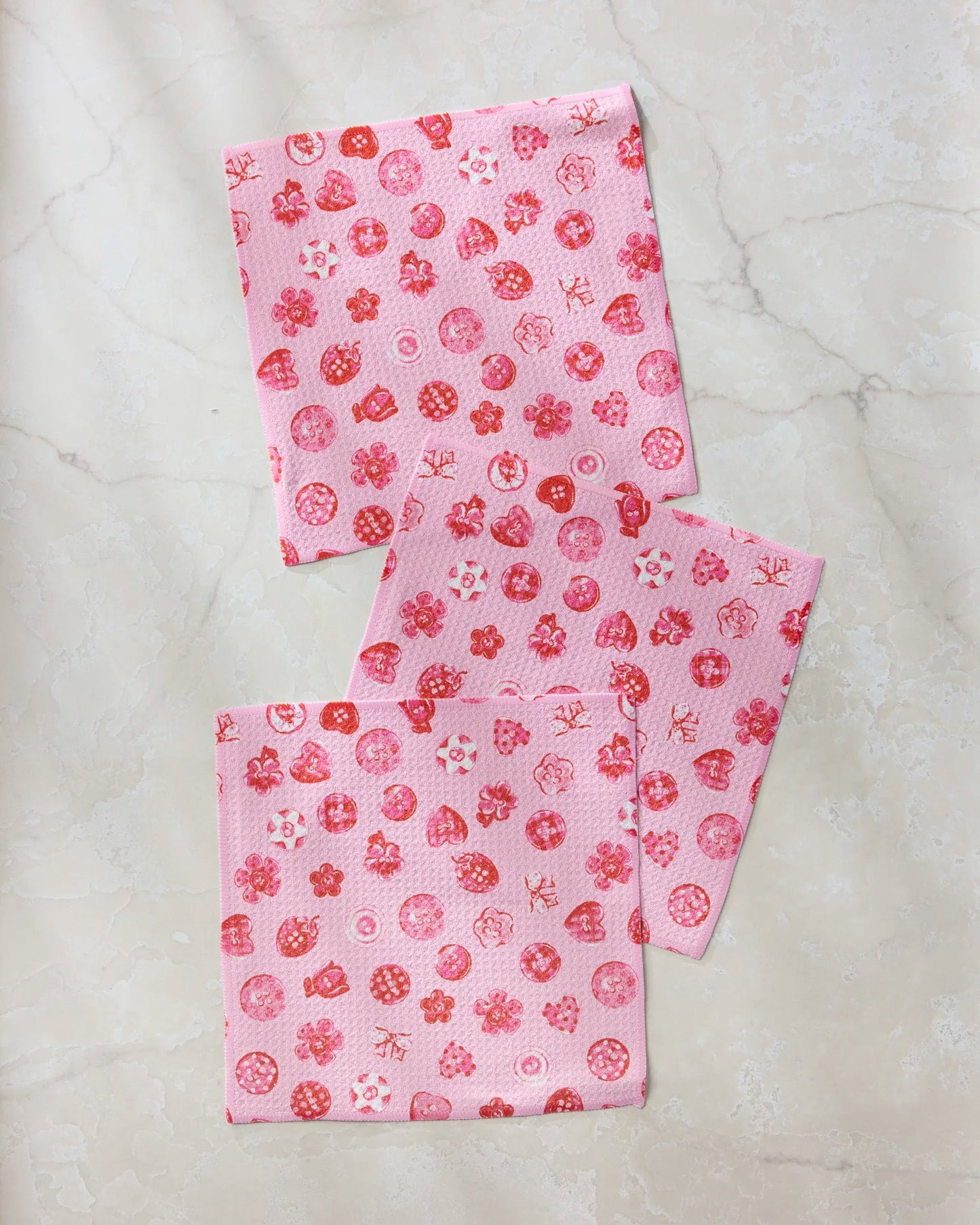 Geometry Collecting Buttons Dishcloth Set