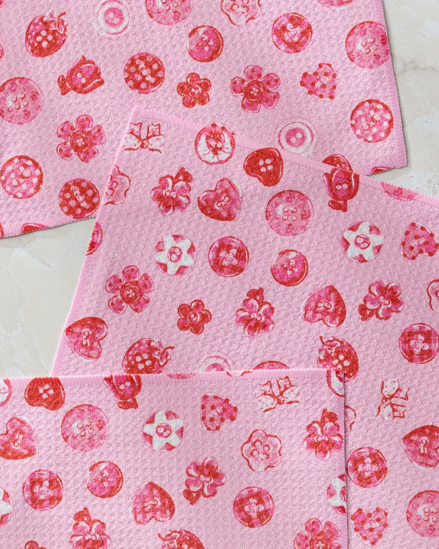 Geometry Collecting Buttons Dishcloth Set
