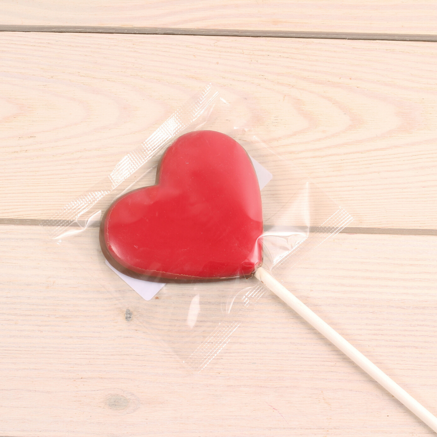 Coblentz Milk Chocolate Jumbo Red Heart Sucker