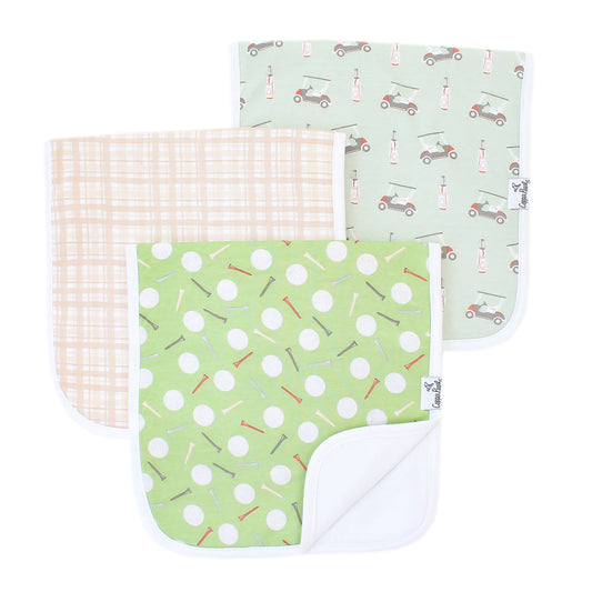Copper Pearl Bogey Burp Cloth Set