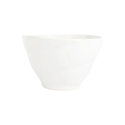 Vietri white ceramic luna serving bowl